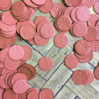 Brick Red Circle Shaped Plantable Confetti