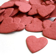 Heart Shaped Plantable Confetti - Brick Red