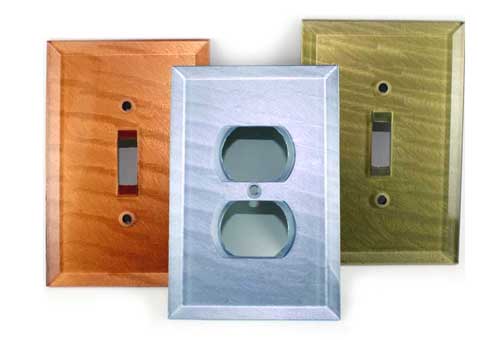 Beveled Glass Jewel Tone Switch Plates And Outlet Covers   Glass Switchcovers Assort Fixed Copy 