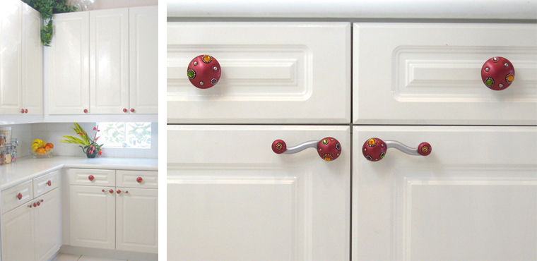 White Kitchen Cabinet Makeover With New Knobs And Pulls