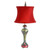 Dolly Accent Lamp with drum shade silk poinsettia