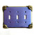 Bloomer Iris Triple Toggle Switch Cover Periwinkle