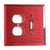 Ruby Glass Duplex Outlet Toggle Switch Cover