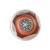 XL Tudor knob 2.5 inches diameter in agate and coral with silver metal details. 