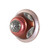 XL Tudor knob 2.5  inches diameter in agate and coral with silver metal details. 