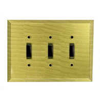 Jade Glass Triple Toggle Switch Cover 