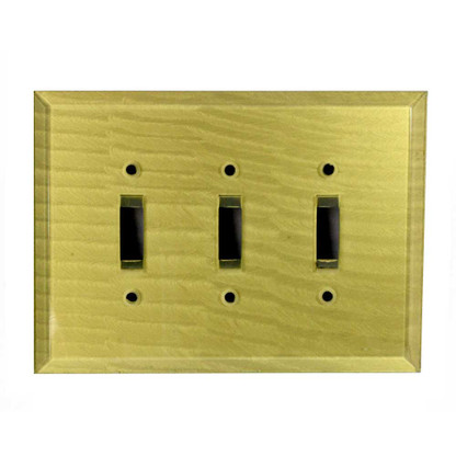 Jade Glass Triple Toggle Switch Cover 