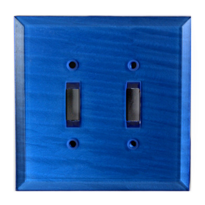 Lapis Glass Double Toggle Switch Cover