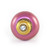 Nu Duchess Knob Pink and Light Gold  1.5 Inches diameter with gold metal details and Swarovski crystal