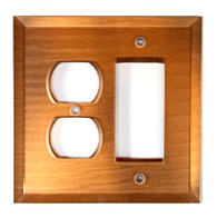 Amber glass duplex outlet decora switch cover