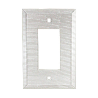 Pearl White Glass Single Decora Switch Cover
