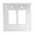 Pearl White Glass Double Decora Switch Cover