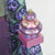 Bed post finial has painted roses and sparkling Swarovski crystals