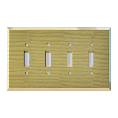 Jade Glass Quad Toggle Switch Cover