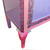 Charisma Vanity Sink Cabinet in Lilac and Pink paint finish has hot pink cabriole leg with Swarovski amethyst crystal