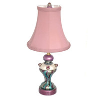 Lolli Blush Accent Lamp with Bell Shade Silk Blush