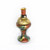 Mr Gold candleholder in wispy hand painted jewel tone finish with crystal accents.