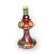 Mr Copper candle holder in wispy hand painted jewel tone finish with crystal accents.