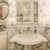 Lily single decora and triple decora switch covers add the finishing touch to an elegant bathroom.