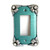 bloomer ivy  V2 single decora switch cover aqua and silver