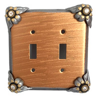 Bloomer Amber Double Toggle Switch Cover