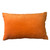 Sofia lumbar pillow reverse side is tangerine velvet