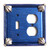 Cleo double combo outlet toggle switch cover lapis