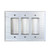 Silver Glass Triple Decora Switch Cover 