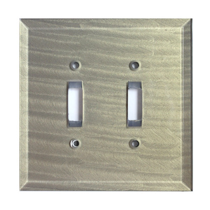 Deep Opal Glass Double Toggle Switch Cover 