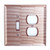 Light Bronze Glass Duplex Outlet toggle switch cover 