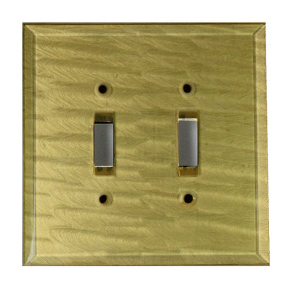 Jade Glass Double Toggle Switch Cover 