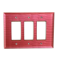 Ruby Glass Triple Decora Switch Cover 