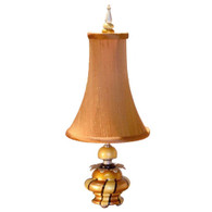 Sunflower Accent Lamp with Bell Shade Silk Pecan