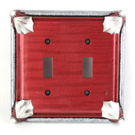 Cleo Double Toggle Switch Cover Ruby