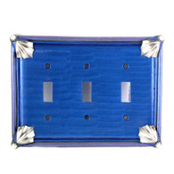 Cleo Triple Toggle Switch Cover Lapis