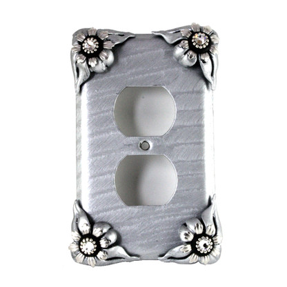 Bloomer Ice Single Duplex Outlet Cover 