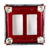 Cleo Double Decora Rocker Switch Cover Ruby