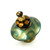 Mini Carnival Knob Emerald 2 Inches Diameter with gold metal accents