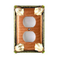Cleo Amber Single Duplex Outlet Cover 