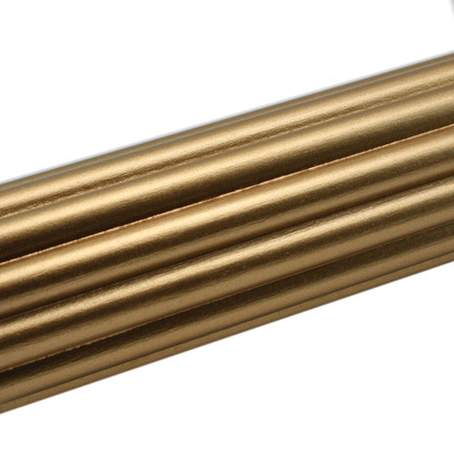 Reeded Rod 2 inch diameter in gold paint finish