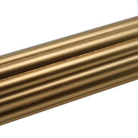 Wooden Reeded  Rod in gold paint finish 1 3/8 inch diameter 