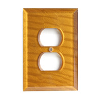 Deep Gold Glass single duplex outlet cover 