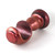 SMALL WOOD CUP BRACKET POPPY IN CORAL PAINT FINISH WITH RUBY ACCENTS IS SUITABLE FOR DRAPERY RODS 1 3/8" DIAMETER.
