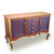 Bolero Buffet Sideboard with mauve paint finish has cabriole legs with an amethyst crystal detail.