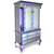 Diva Armoire Storage and media cabinet in light aqua and periwinkle paint finish
