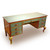 Jitterbug desk in aqua with ruby,jade and amber accent colors
