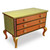 Jitterbug occasional dresser in coral and jade paint finish with custom  xl sunflower knobs 