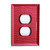 Ruby Glass Single Duplex Outlet Cover 