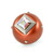 Nu Mini Style #8 knob Copper 1.5 inches diameter with silver metal accents and AB crystal.