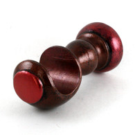 Small Wood Cup Bracket Agate with ruby accents is suitable for drapery poles 1 3/8" diameter.